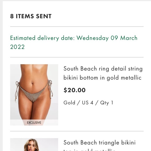 ASOS Metallic Bikini Bottom - Picture 10 of 10